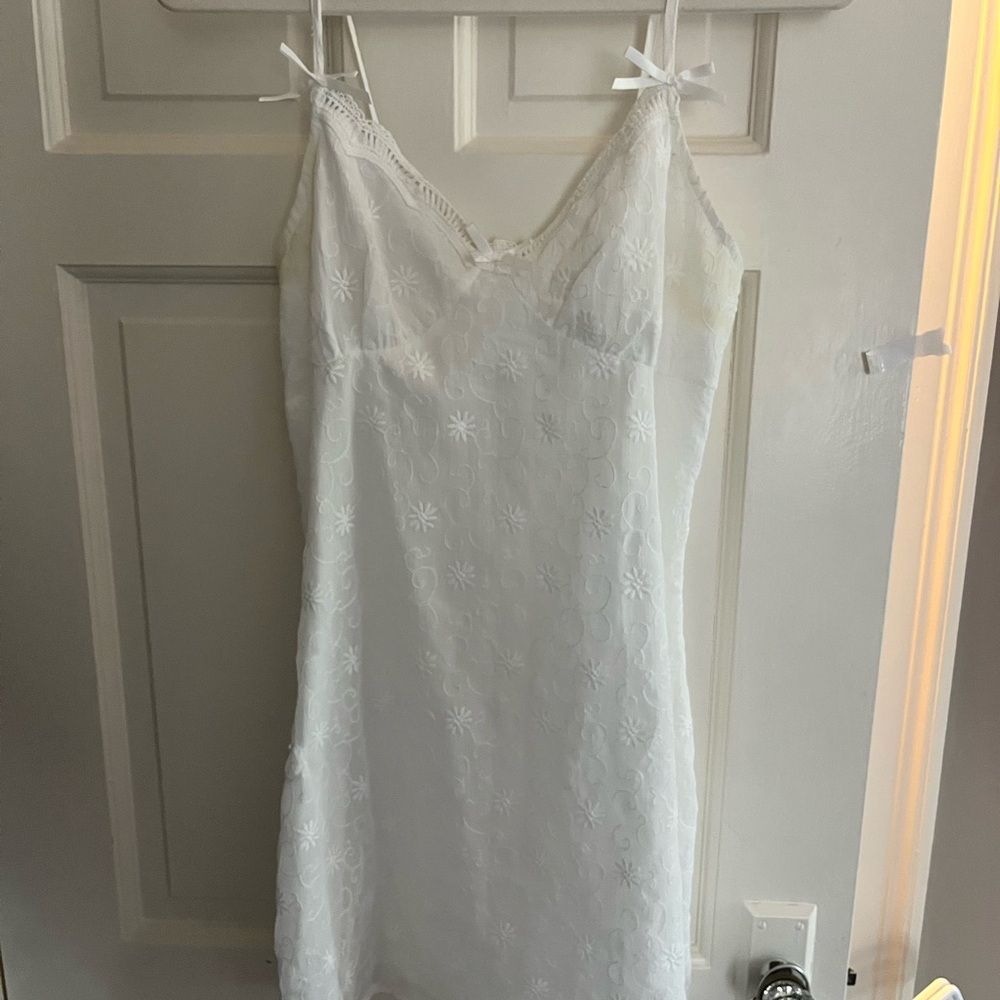 Elegant White Lace Slip Dress